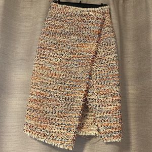 Midi Skirt Knitted Blue Red Size 2 two